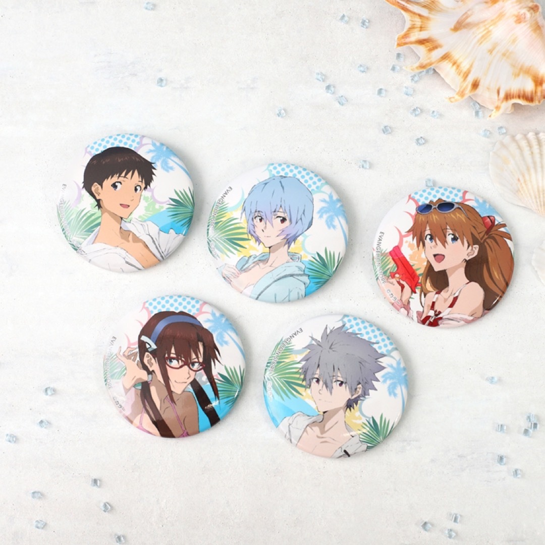 movic - EVA STOREオリジナル シンジ カヲル 缶バッジセット/サマー