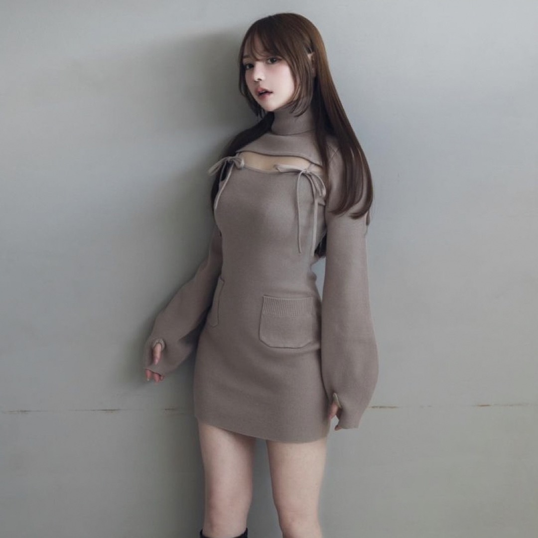 andmary ベベミニドレス グレージュ アンドマリーの通販 by‬