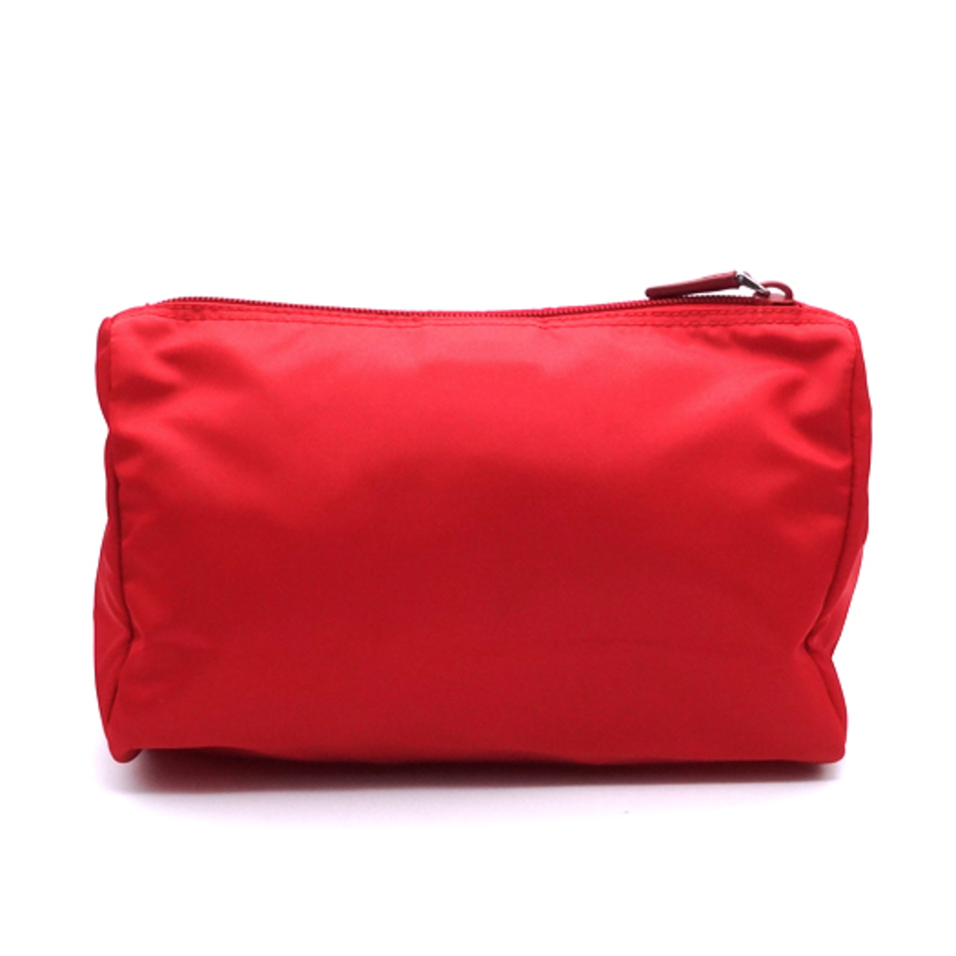 PRADA - プラダ ナイロン ポーチ トライアングルロゴ レッド 赤 1NA012