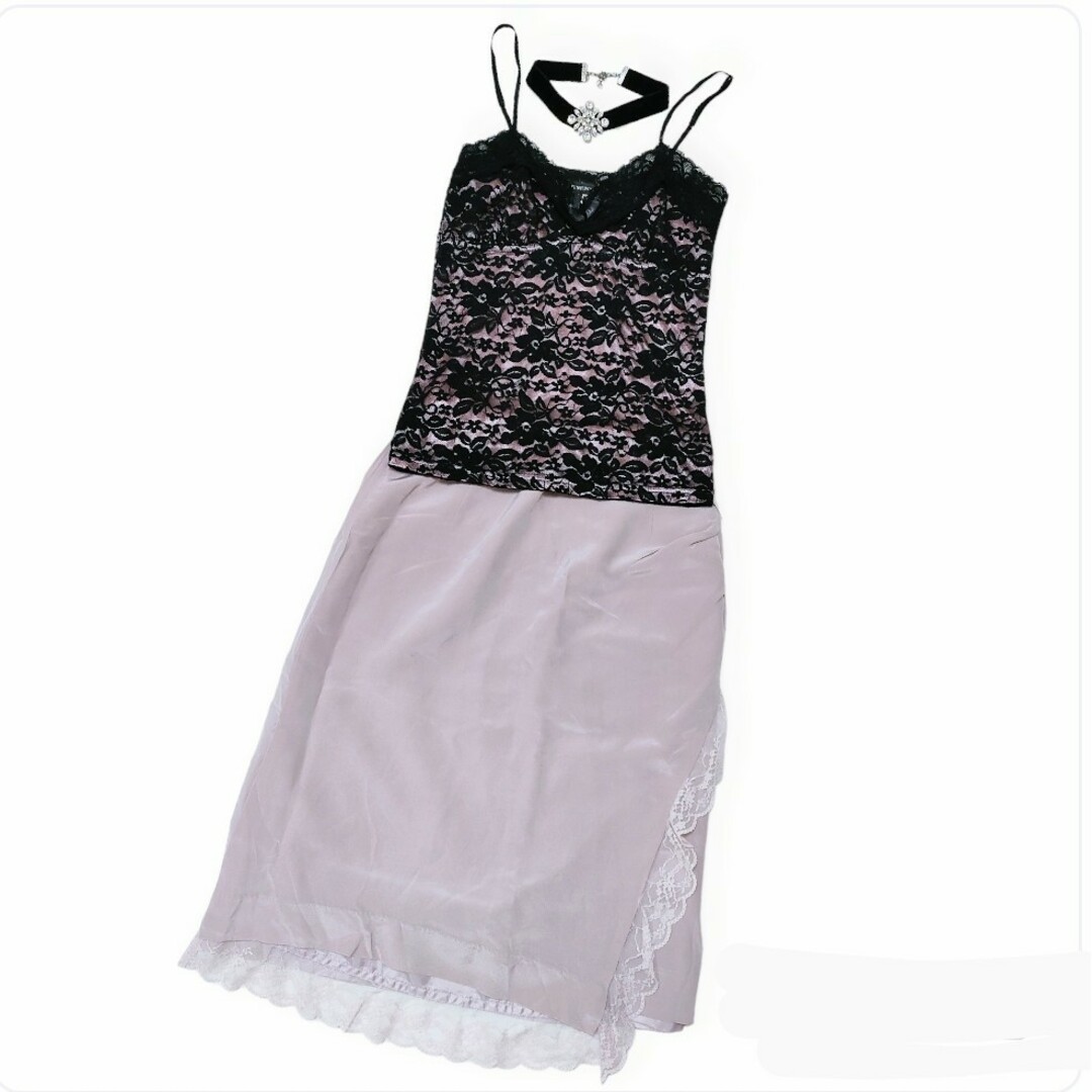 VINTAGE - 00s Y2k 平成ギャル 姫 総レース キャミソール itimi