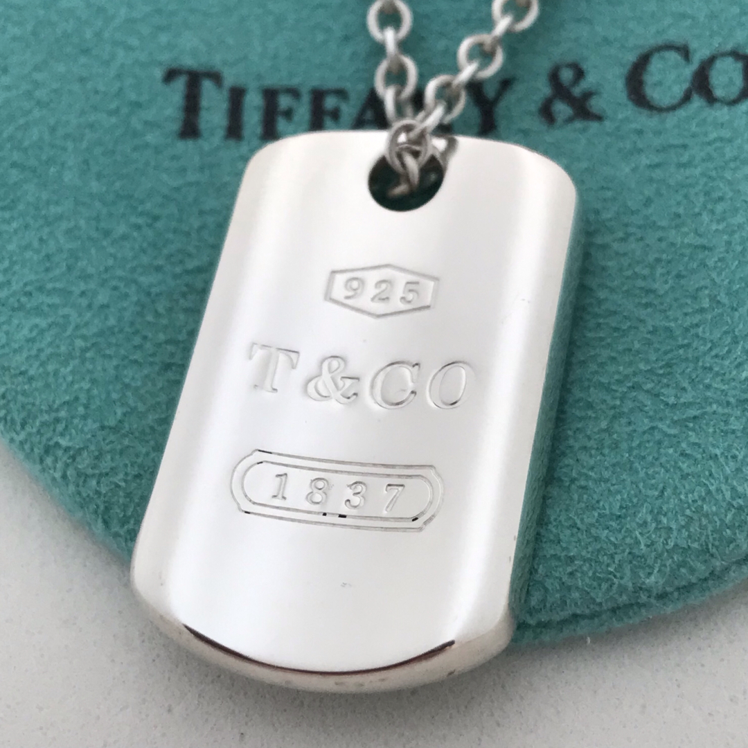 Tiffany & Co. - Tiffany 1837ドッグタグプレート ネックレス希少の