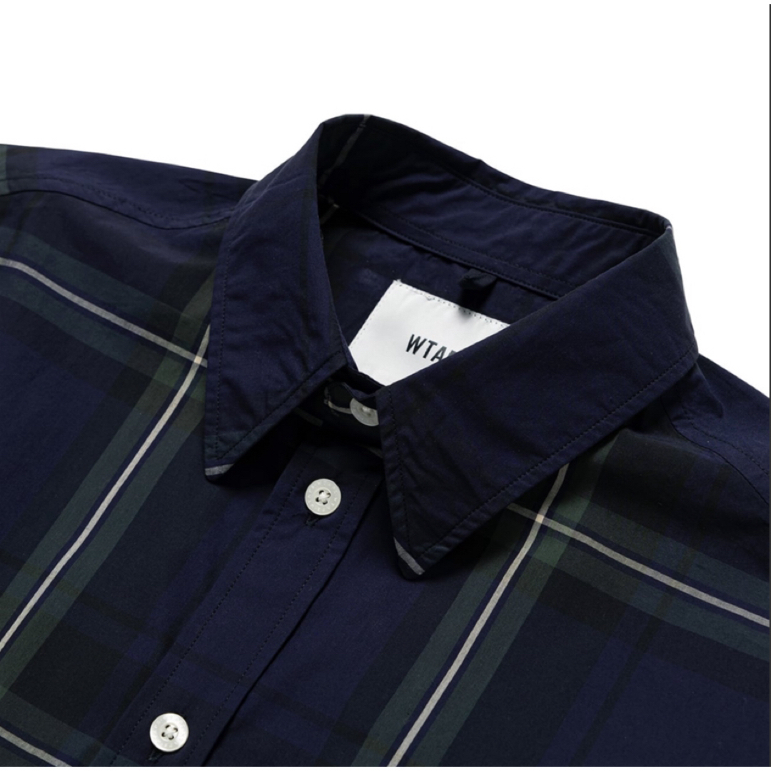 W)taps - WTAPS TXT 01 LS SHIRT NAVY CHECK Mサイズの通販 by でぶ