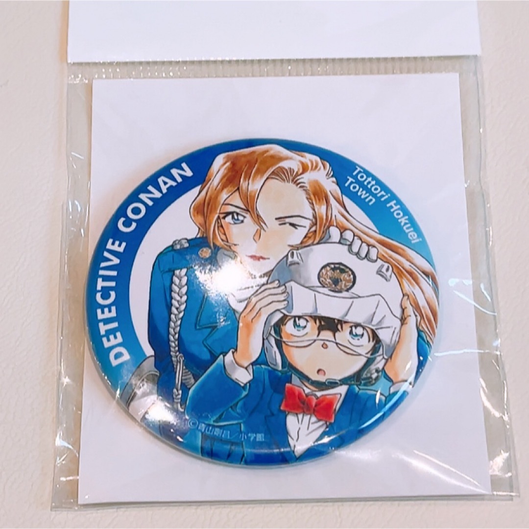名探偵コナン 萩原千速 缶バッジ 北栄町観光案内所 コナン探偵社の通販
