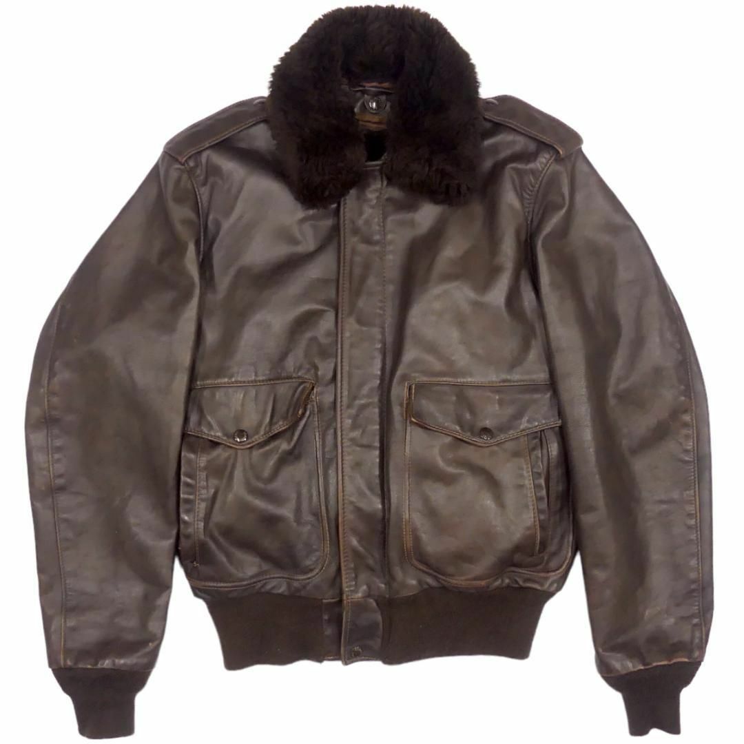 schott - Schott ショット G-1 レザーフライトジャケット 40 茶 JJ952