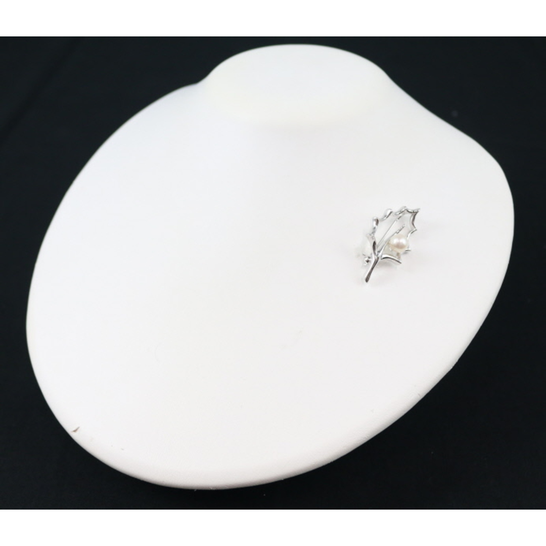 MIKIMOTO - ミキモト ブローチ パール アコヤ真珠 6.8mm リーフ