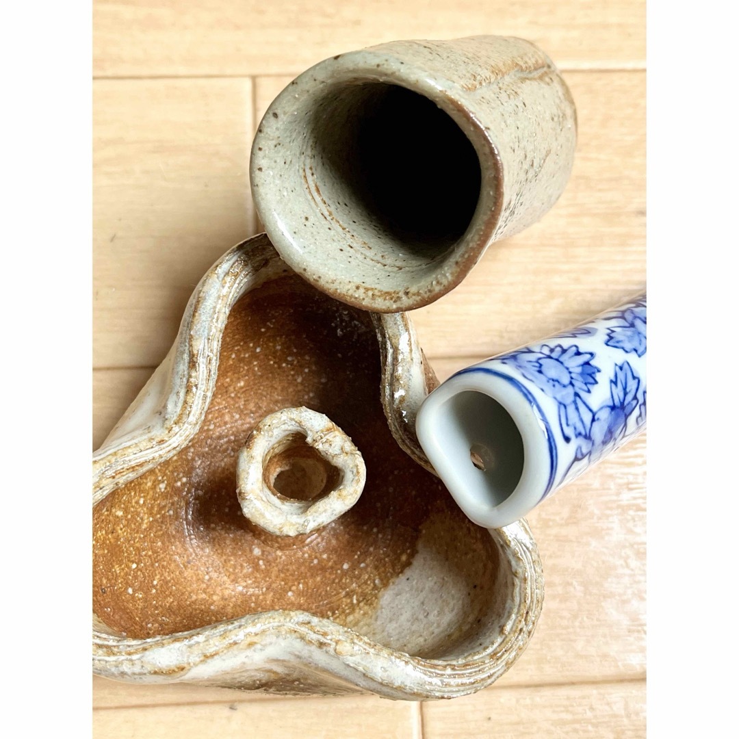 ⚫︎信楽焼・一輪挿し・花器〔3点〕の通販 by はま's shop｜ラクマ