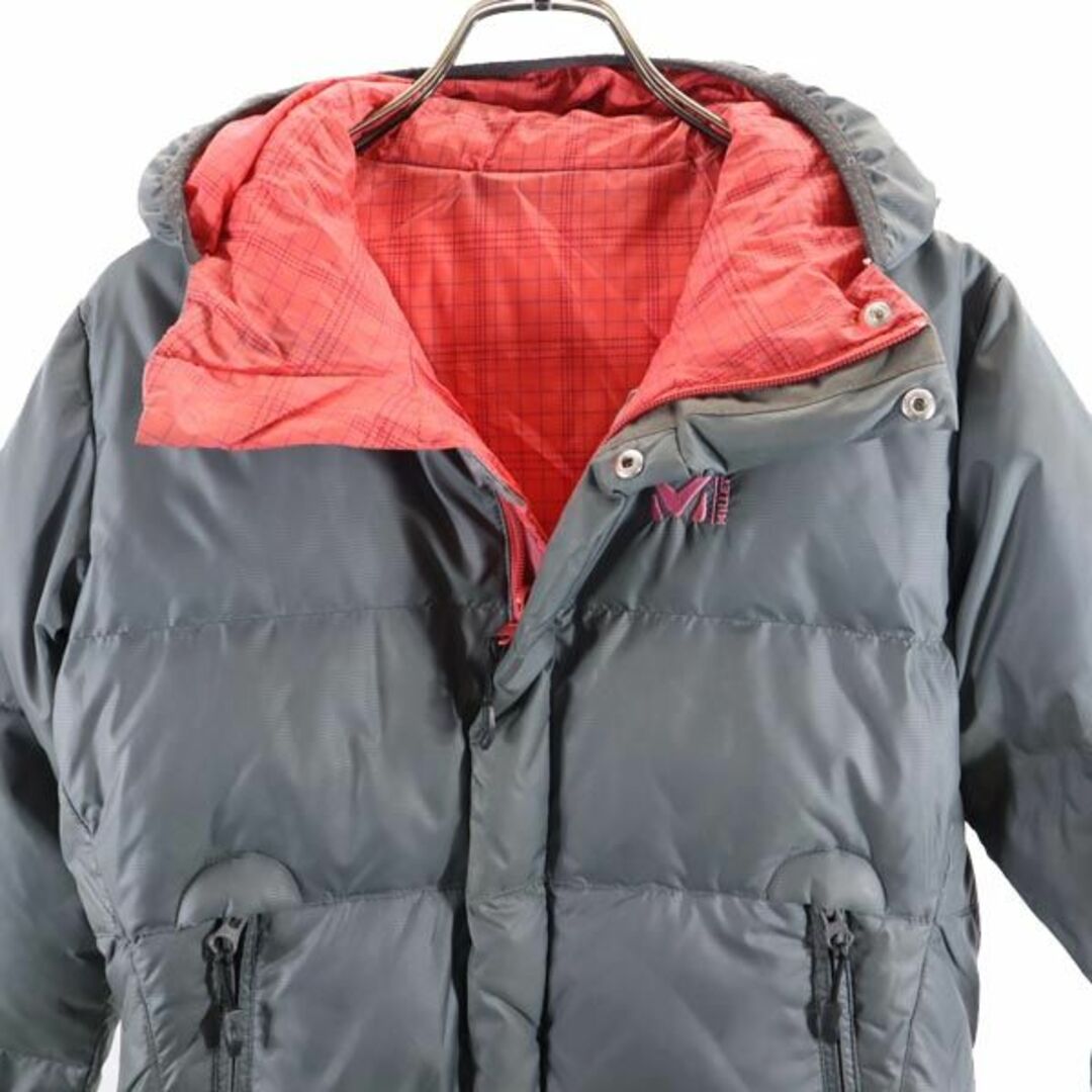 MILLET - ミレー リバーシブル ダウンジャケット S グレー×レッド