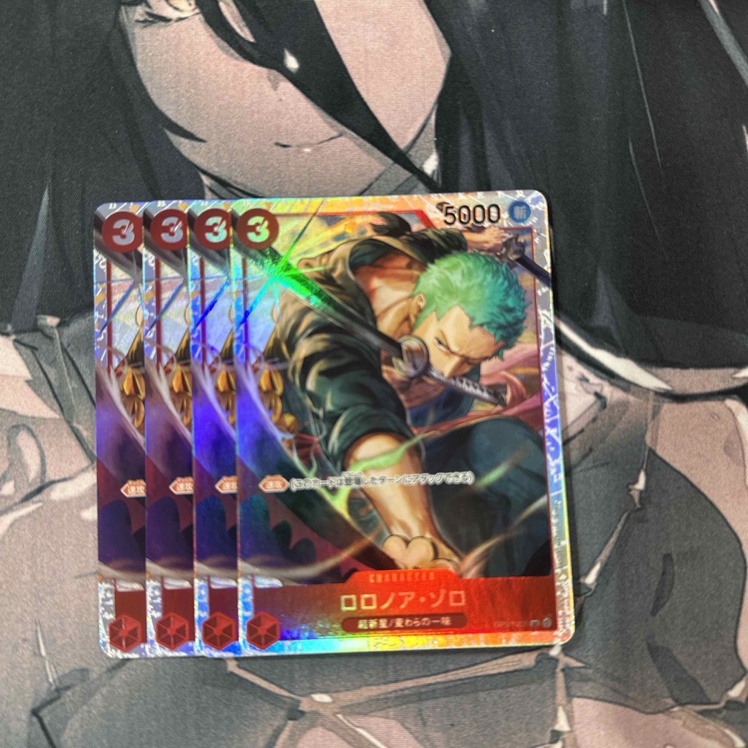 ロロノア・ゾロ SR 4枚 赤 3コストの通販 by M＠探しているカード