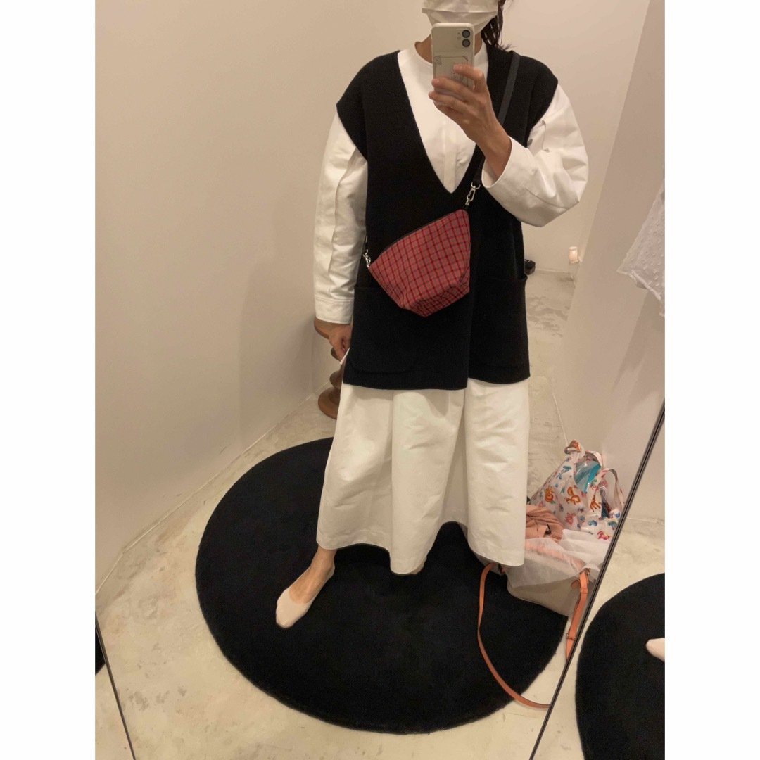 ファミリアチェック 舟形 ポシェット ママバッグ ポーチ の通販 by