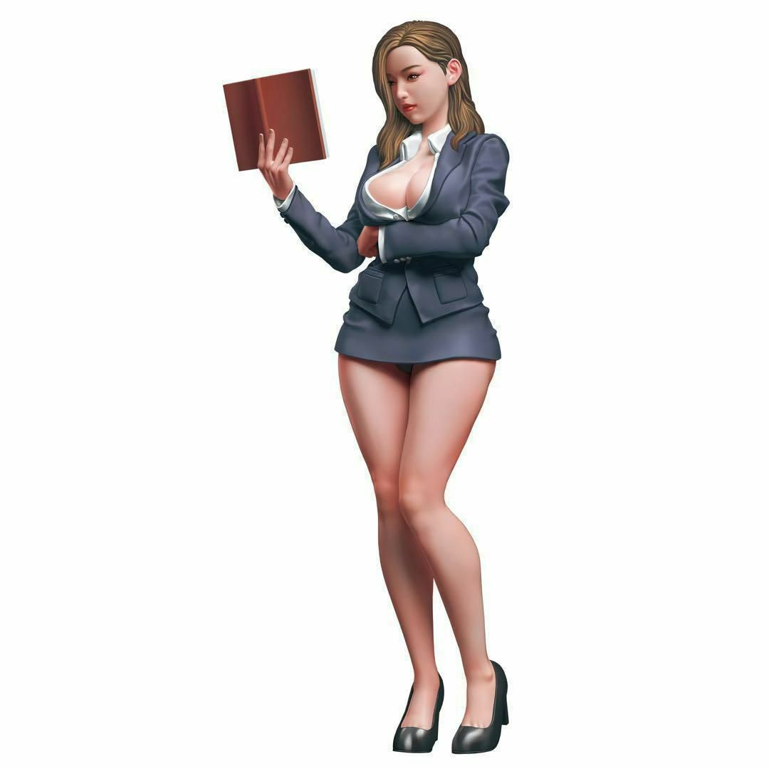 1/43 オーシャンコスモス 女教師 フィギュア ミニカーに 1/64より大の