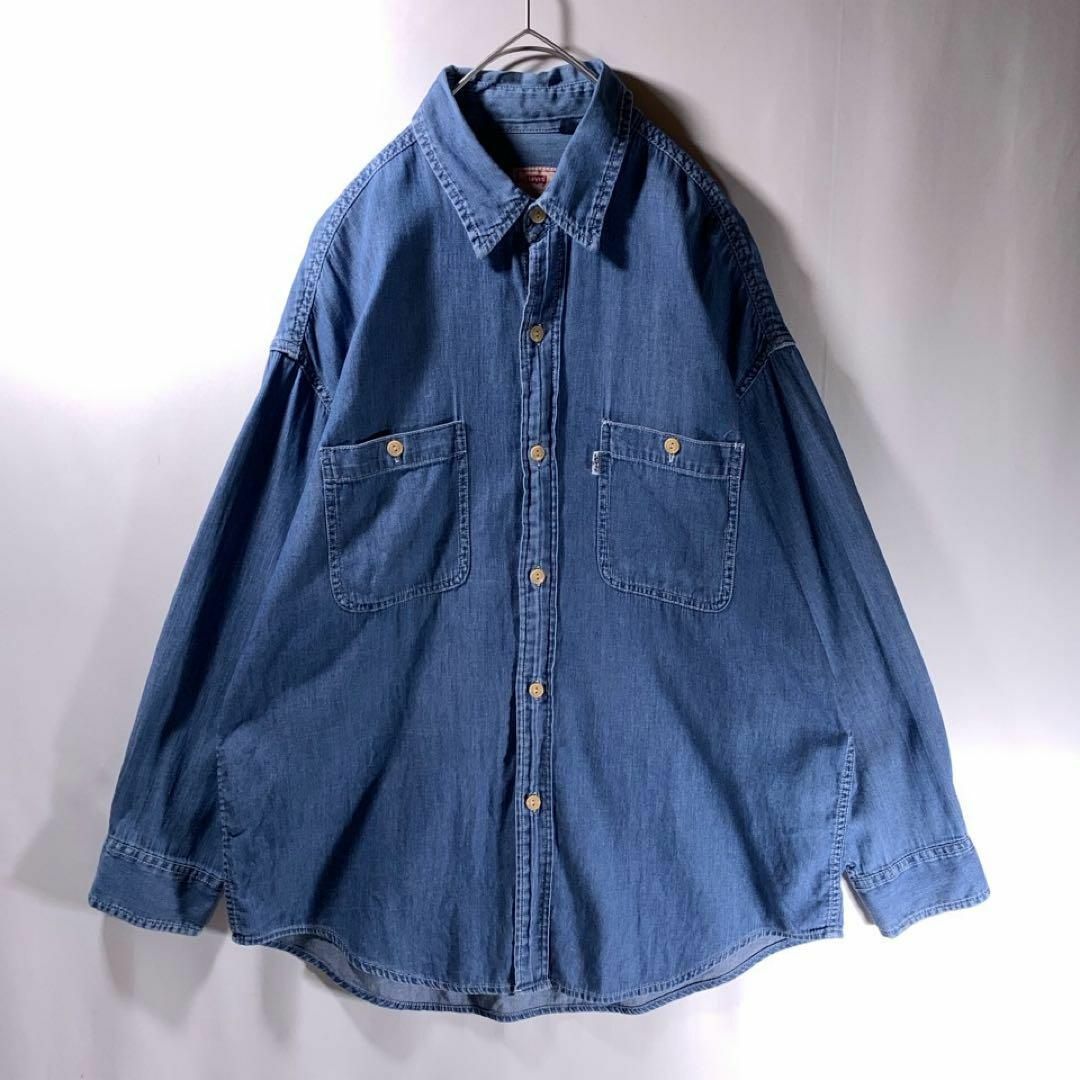 Levi's - 90s 古着 極東 リーバイス デニム ウエスタンシャツ 香港製