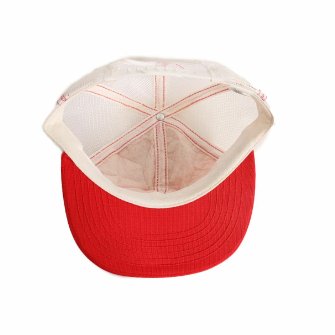 80s 企業 ロゴ ワッペン 刺繍 メッシュ ベースボール キャップ