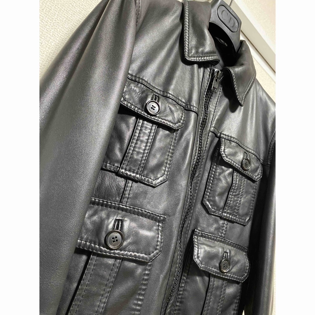 DIOR HOMME - Dior Homme ディオールオム レザージャケット 44の通販