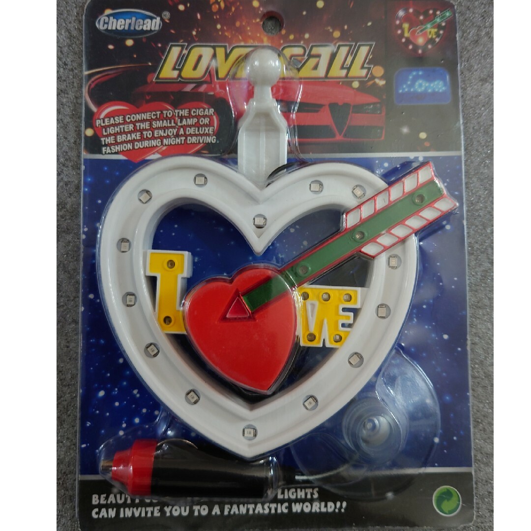 ラブ灯 ハート型ホワイト×クリアー 旧車 街道レーサー デコトラ 軽トラ