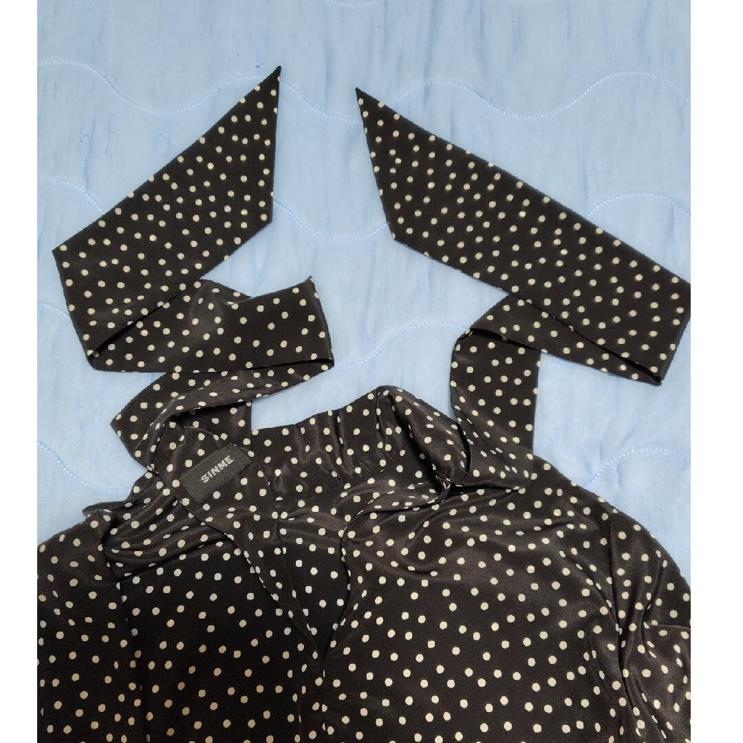 SINME ドット柄 ボウタイブラウスの通販 by ベル's shop｜ラクマ