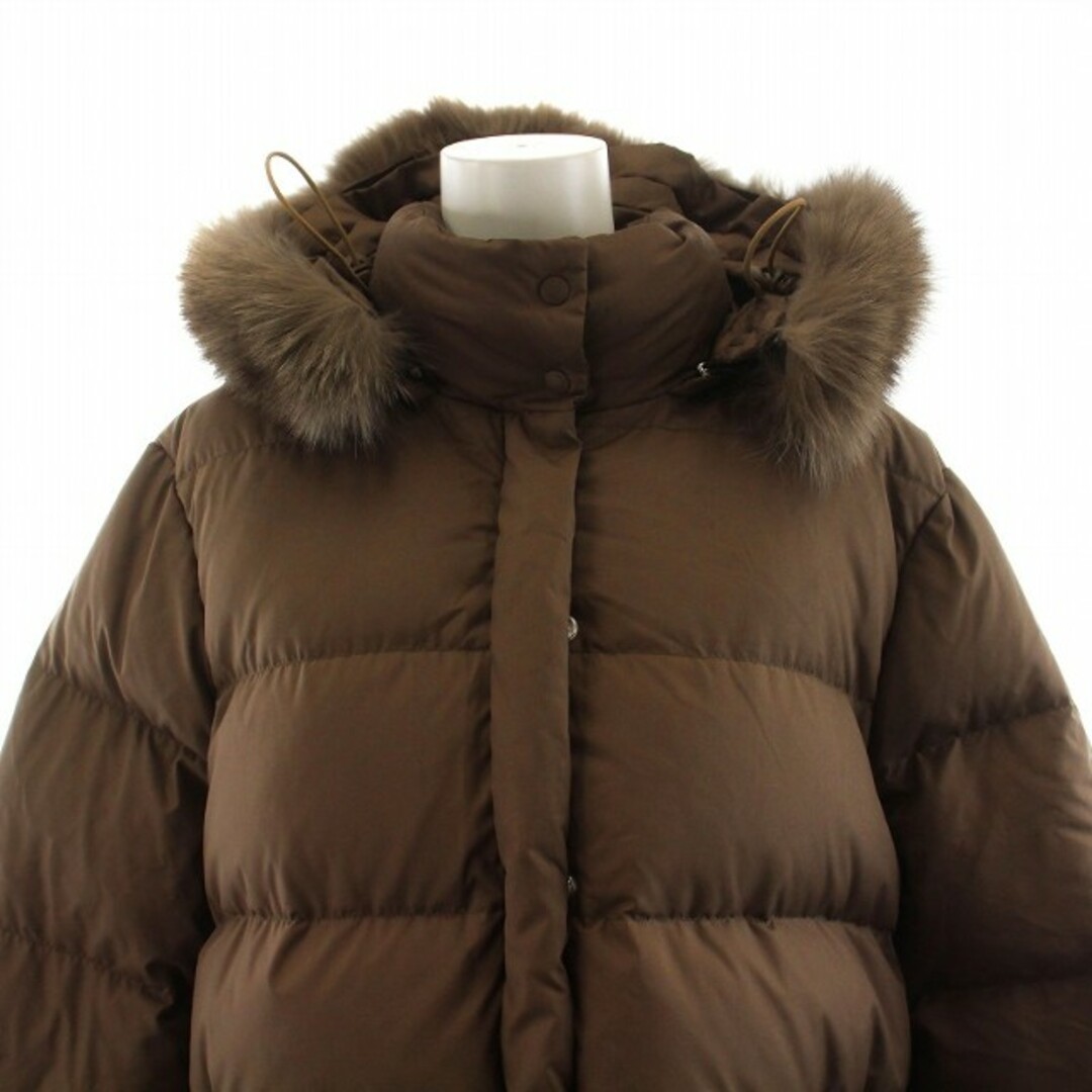 MONCLER - モンクレール 茶タグ ダウンジャケット ファー フード