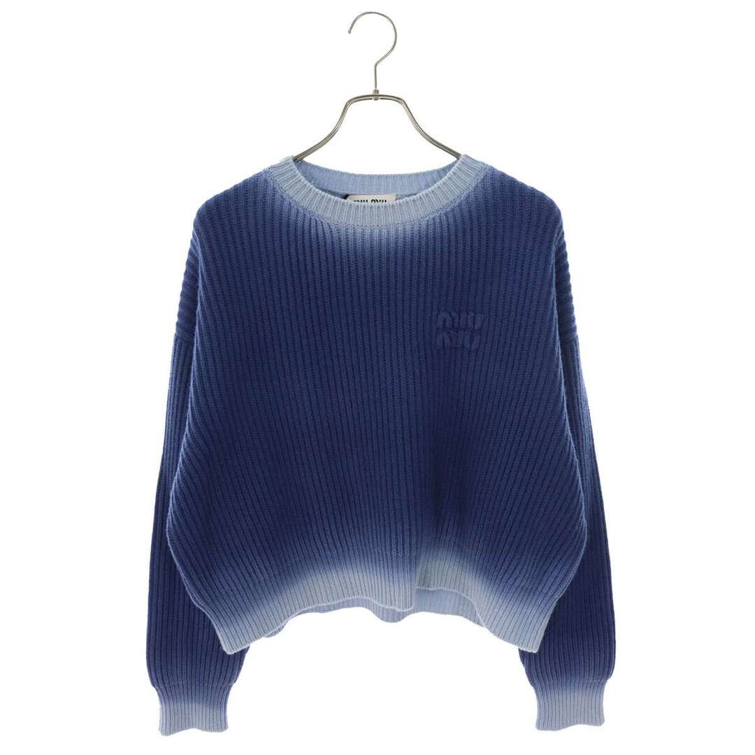 MIU MIU - ミュウミュウ MML881 バックロゴカシミヤ混ケーブルニット