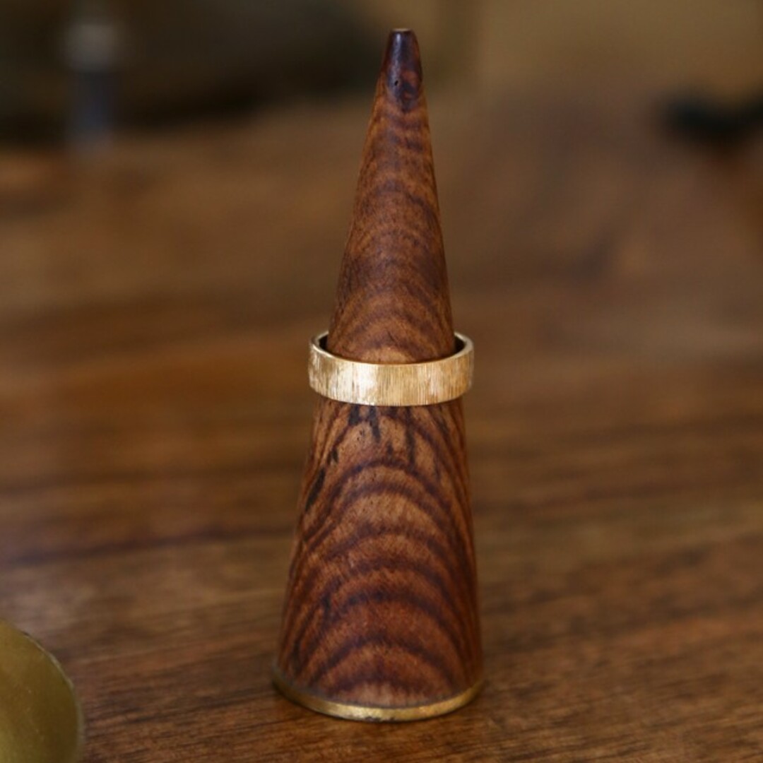 K18 Avaron tree wide ring 保証書付き 約16号