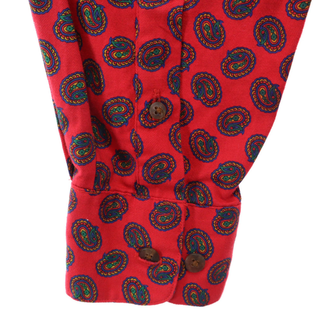 GAP - ギャップ 90s オールド 紺タグ ペイズリー柄 長袖 シャツ S