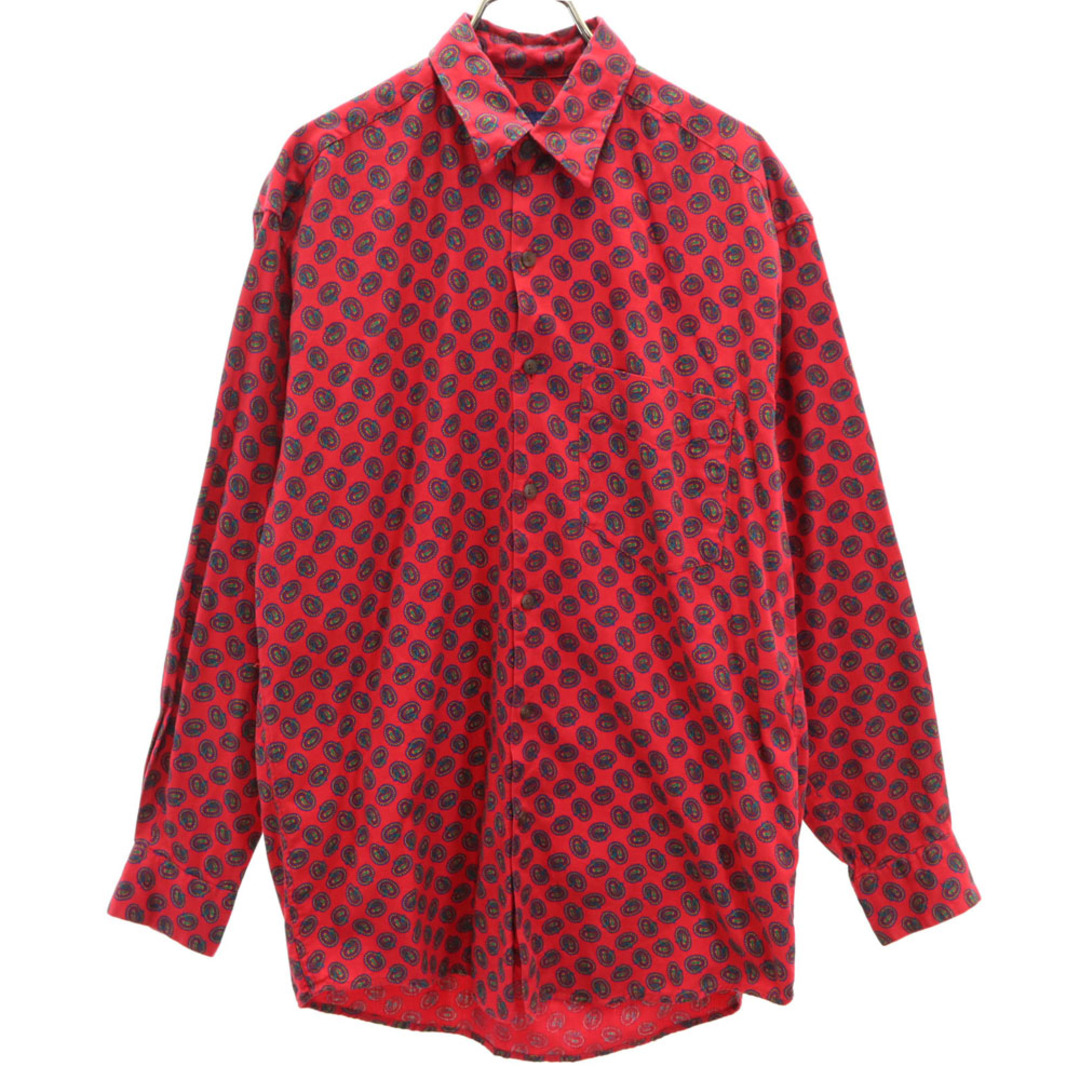 GAP - ギャップ 90s オールド 紺タグ ペイズリー柄 長袖 シャツ S