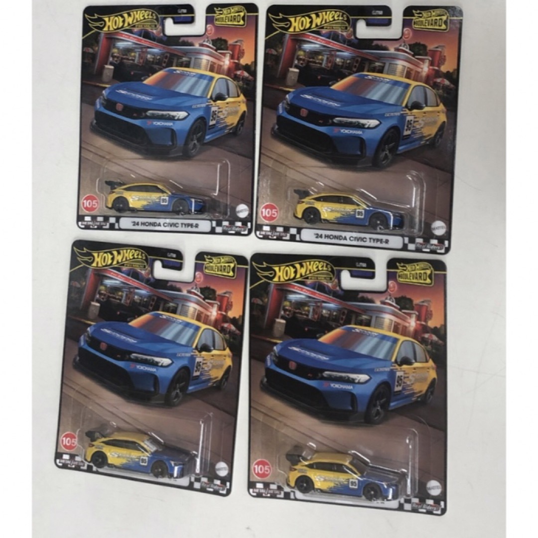 匿名新品未開 4台 ホットウィール ホンダ シビック タイプR FL5