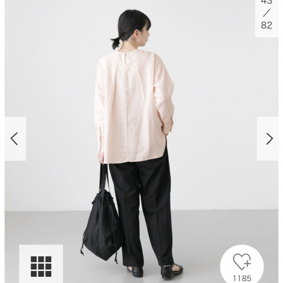 かぐれ - 新品タグ付◉ PINK かぐれ リネンクルーネックプルオーバーの