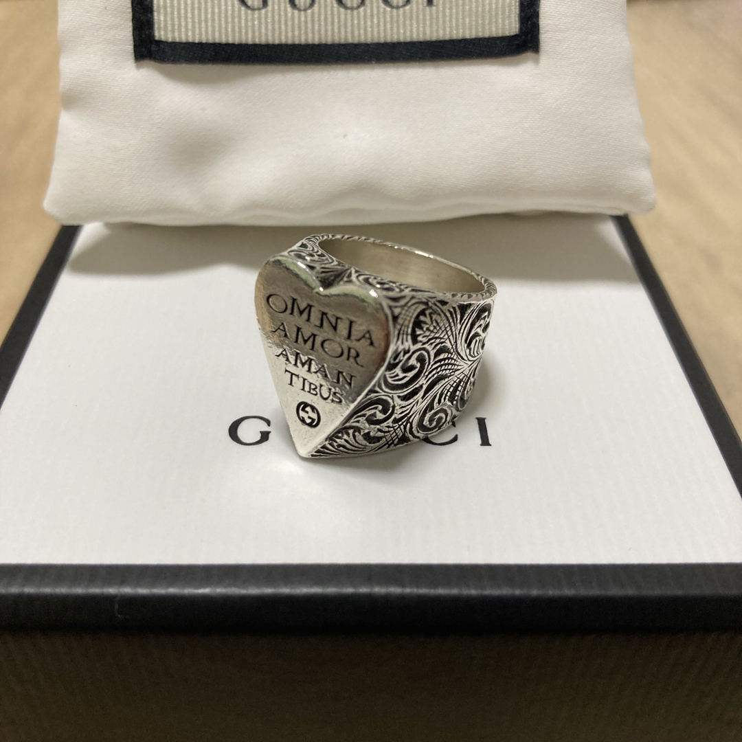 GUCCI ハートリング XSサイズ シルバー