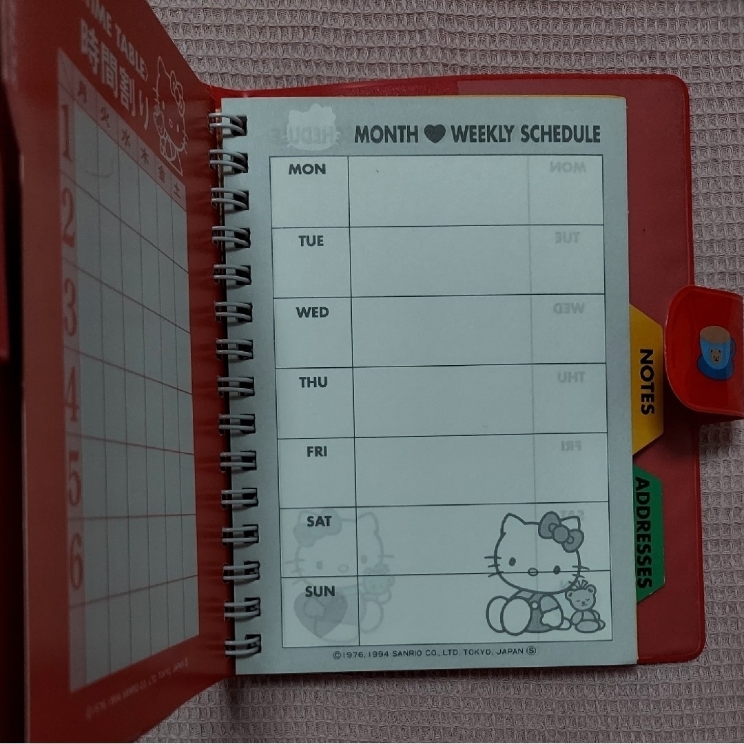 ハローキティ - ハローキティ 平成レトロ 書き込み式スケジュールの