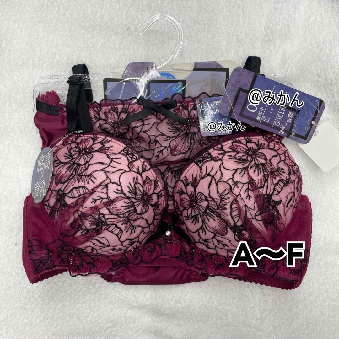 大人の色合い✨️♥️スパークルロージーブラショーツセット(ワイン