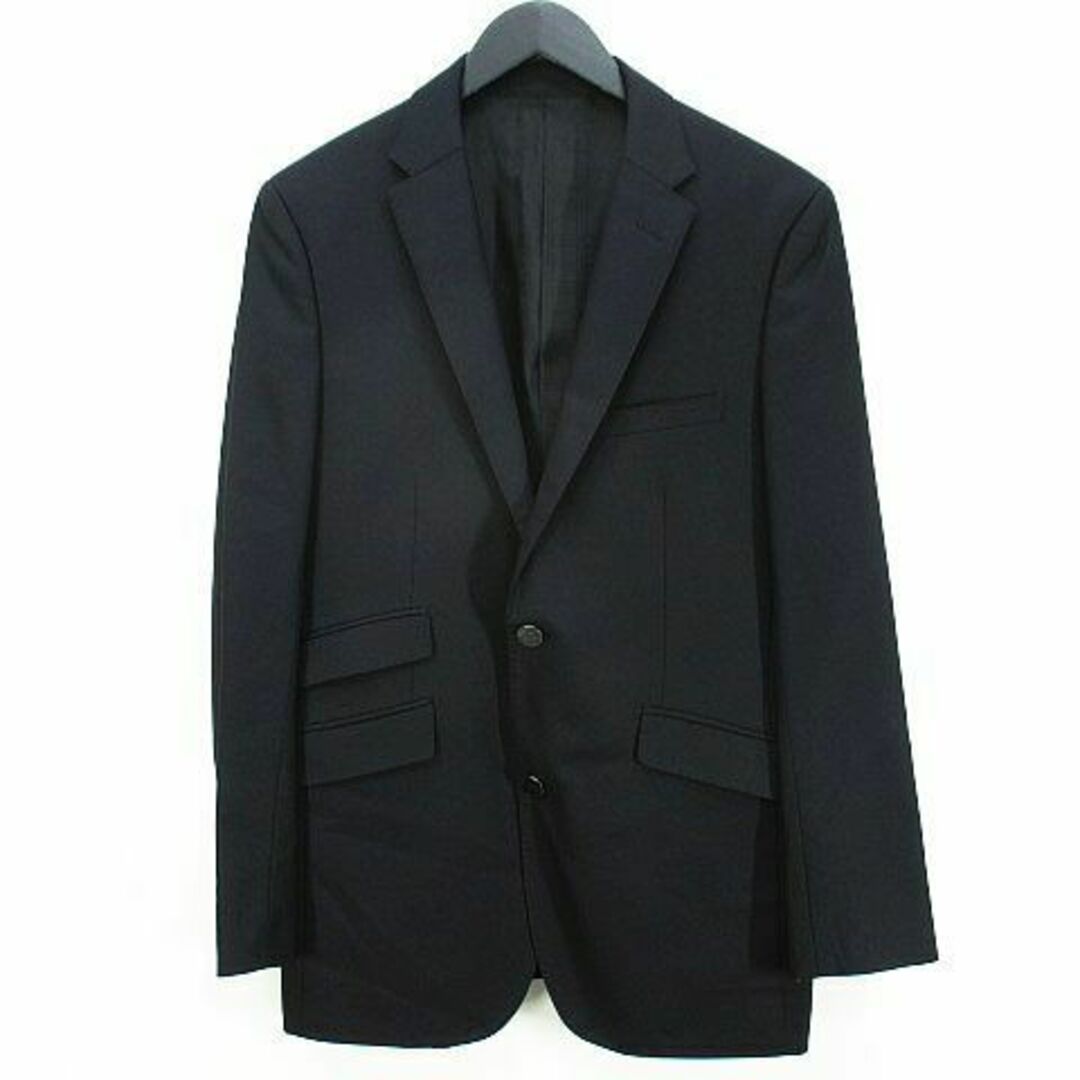 J5219 良品 ダーバン ラムレザー ステンカラーコート ブラック M