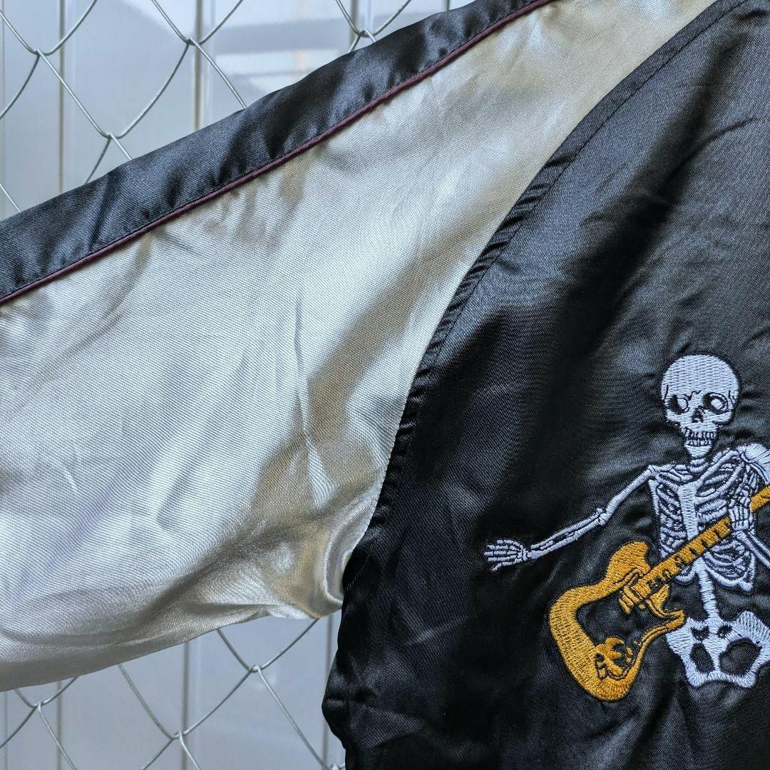VINTAGE - 日本製 ビンテージ 極上刺繍 スカル ガイコツ スカジャン