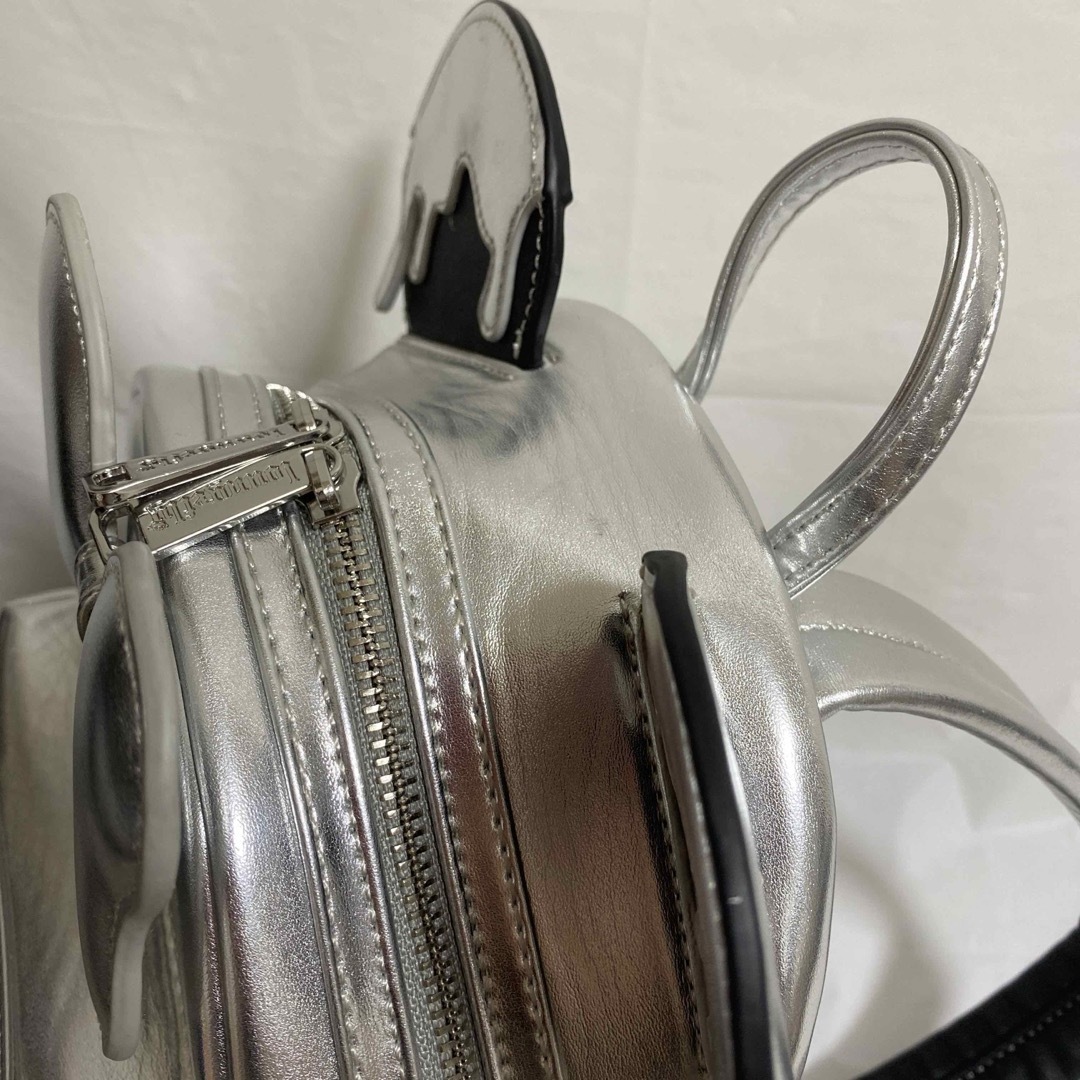 Disney 100周年 ランウジフライミニーマウスリュック シルバー