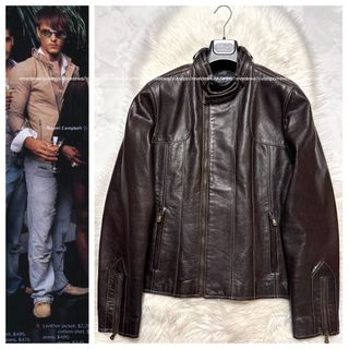 DOLCE&GABBANA（レザージャケット ・ ブラウン/茶色系）のフリマ