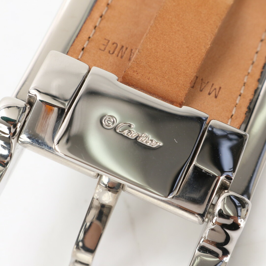 Cartier - 新品同様 カルティエ タンク クロコダイル レザー シルバー