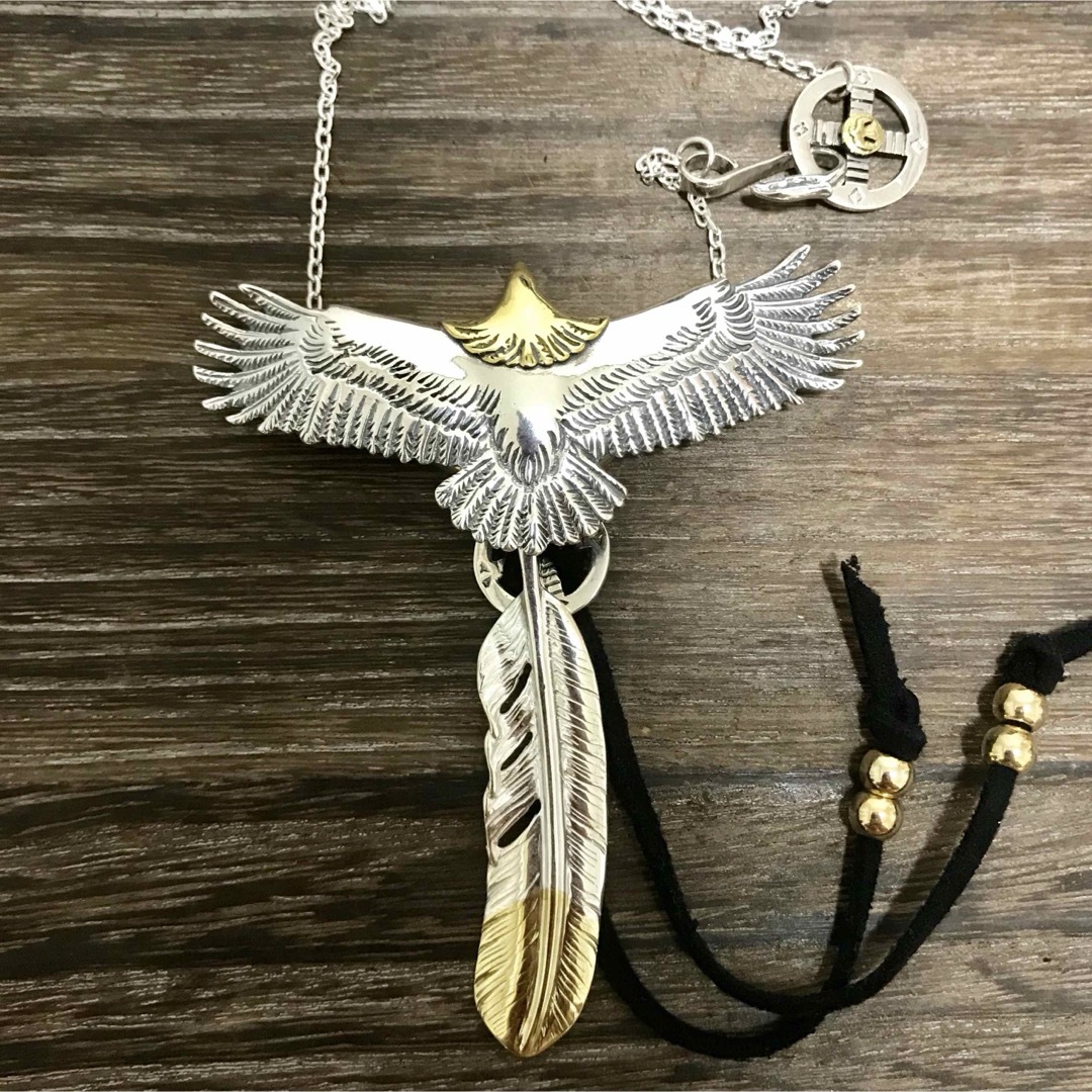 goro's - silver925 頭金イーグル 先金フェザー ネックレス / ゴローズ