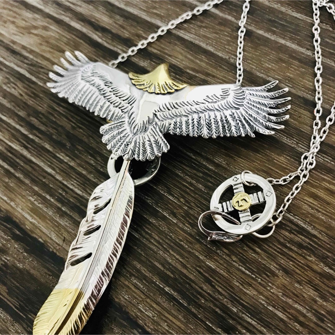 goro's - silver925 頭金イーグル 先金フェザー ネックレス / ゴローズ