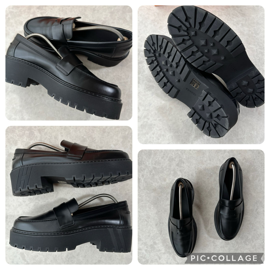 HERMES - エルメス HERMES ヒッチ HITCH 厚底ローファー1度のみ使用の