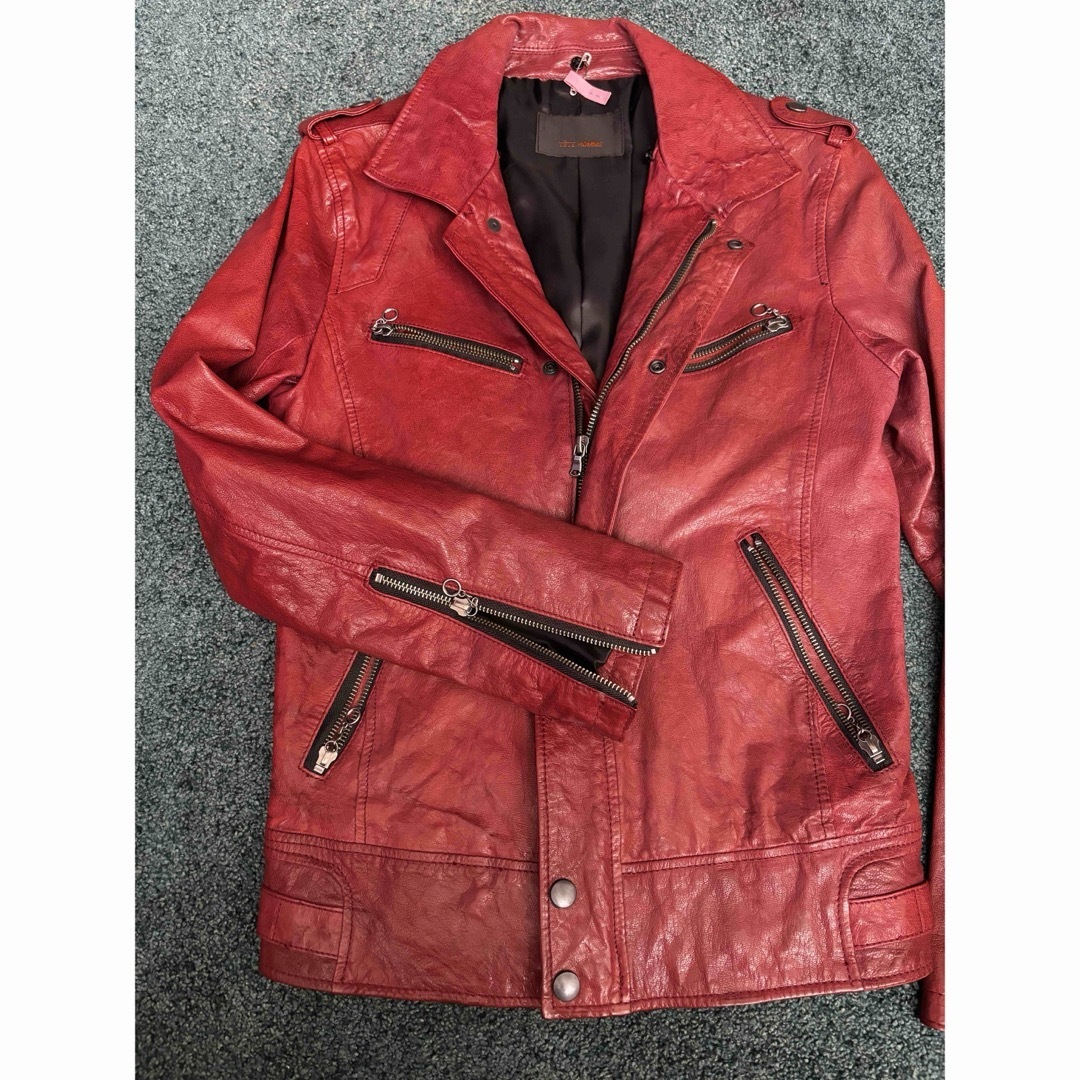 TETE HOMME - TETE HOMME テットオム ライダースジャケット レザー