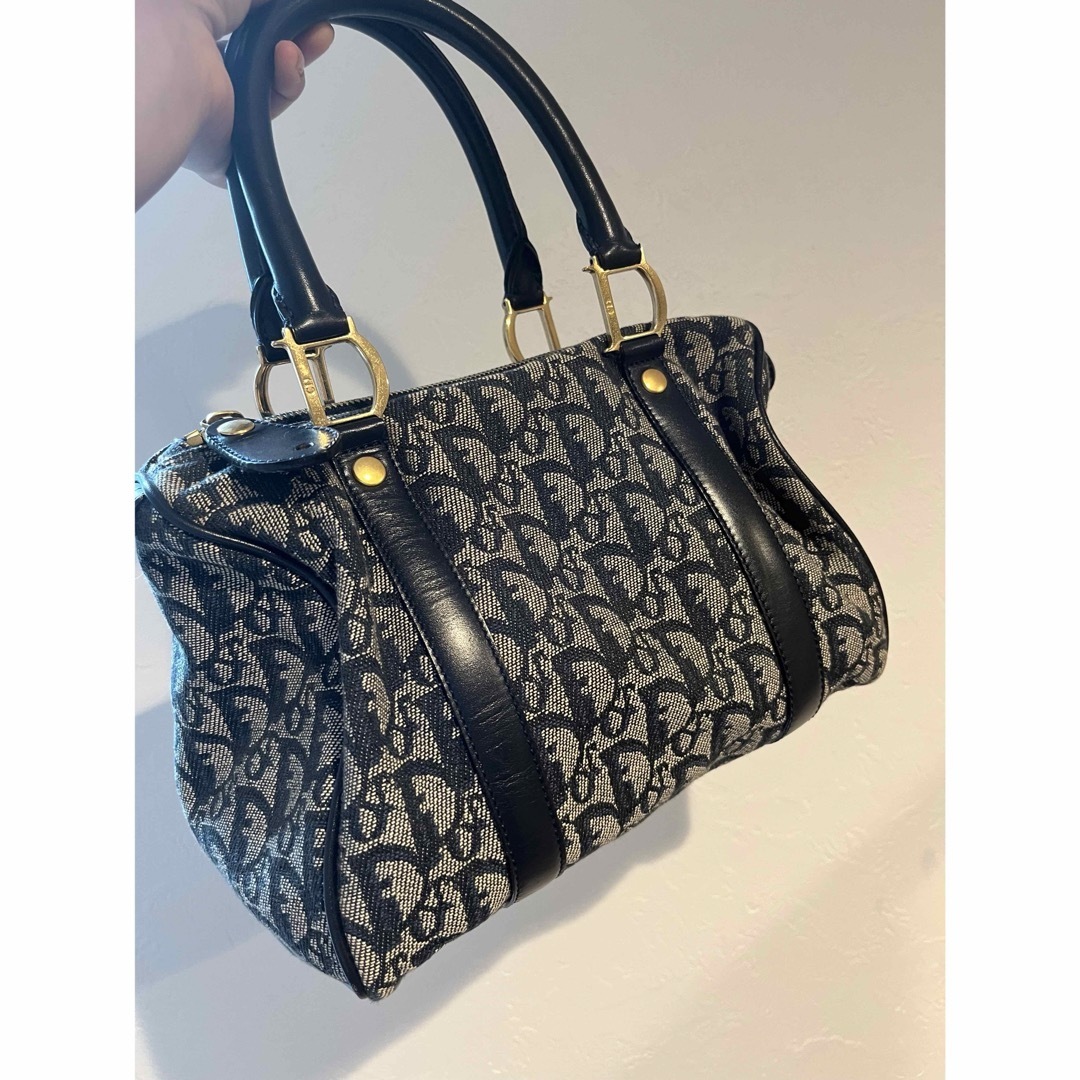 Dior - Dior トロッター ボストンバッグ ネイビー モノグラム 美品の