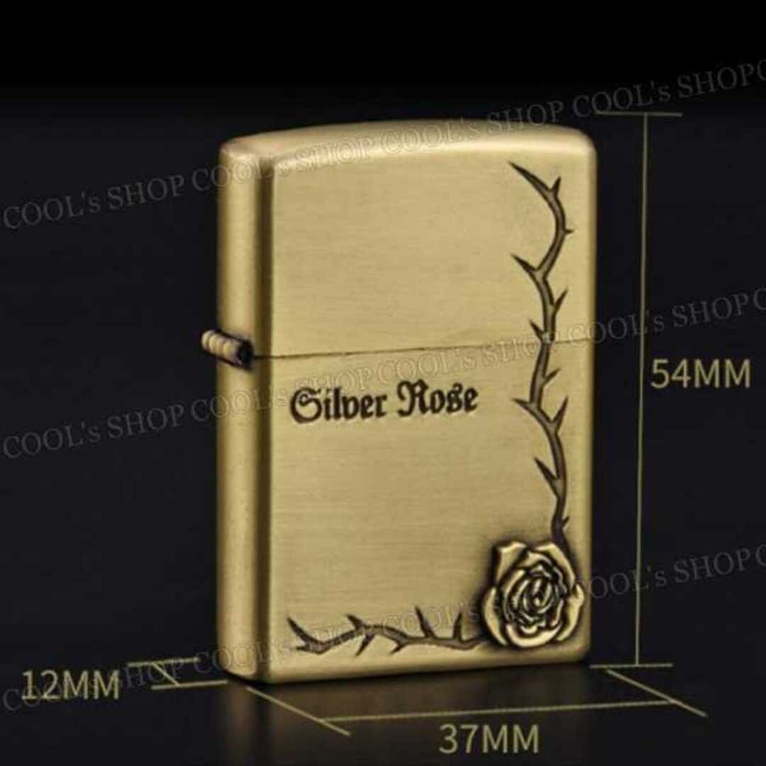 薔薇 デザイン オイルライター BOHAI バラ ローズ ゴールド Zippoの