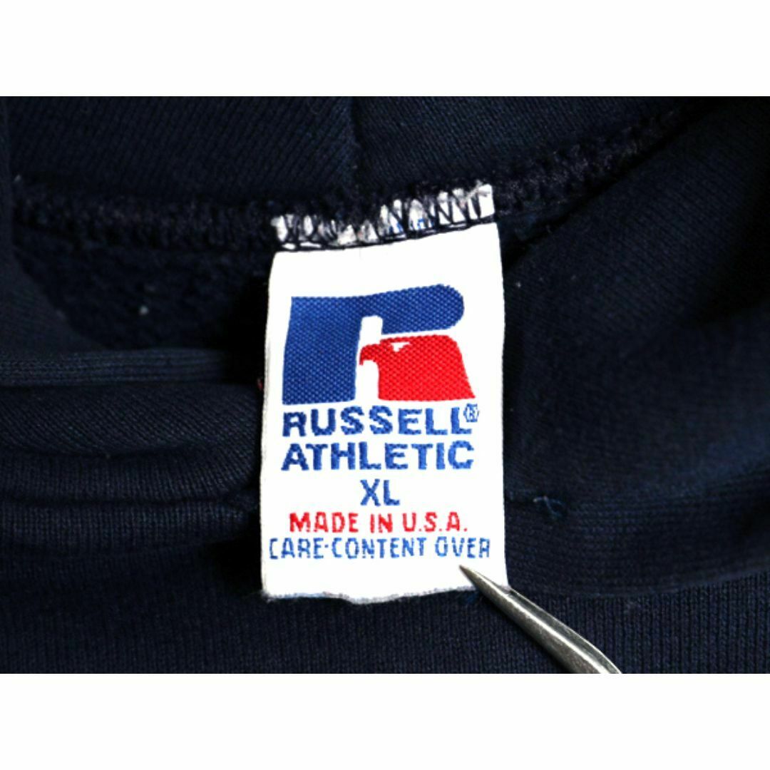 90s USA製 ラッセル 無地 スウェット フード パーカー メンズ