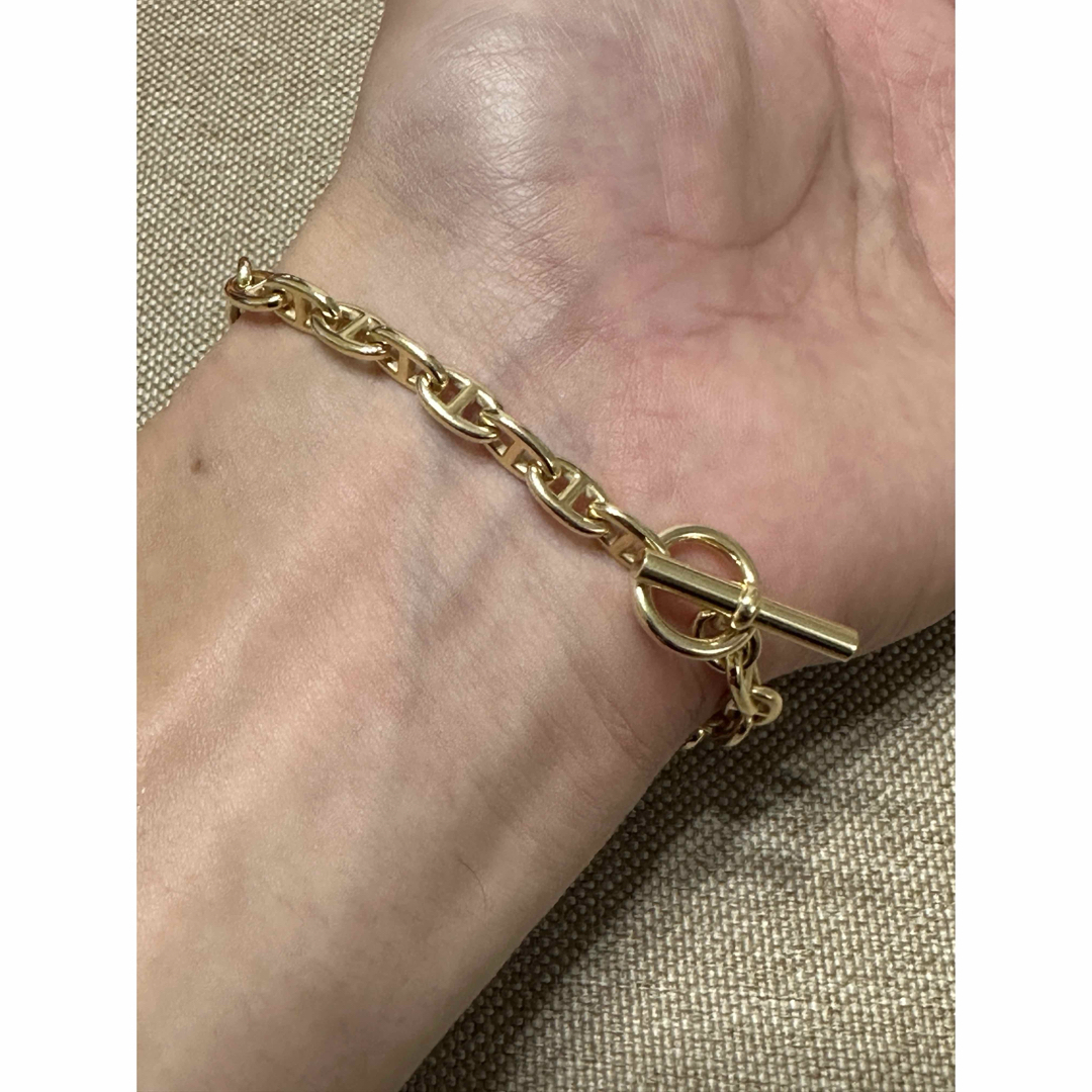 HERMES - HERMES シェーヌダンクルTPM 18KYG 28コマ イエローゴールド