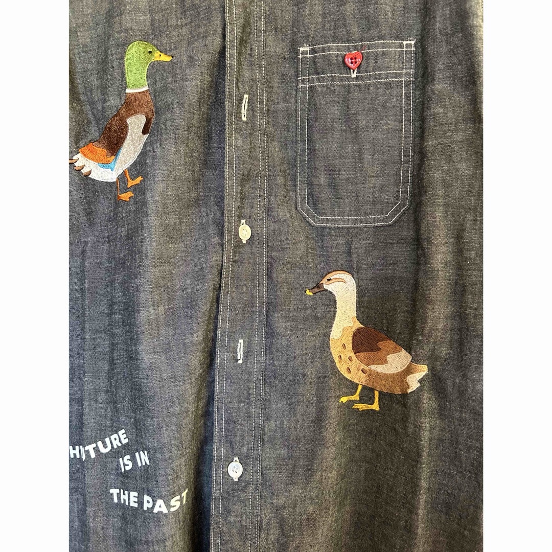 HUMAN MADE - 【Lサイズ】ヒューマンメイド 刺繍 カモ シャンブレー