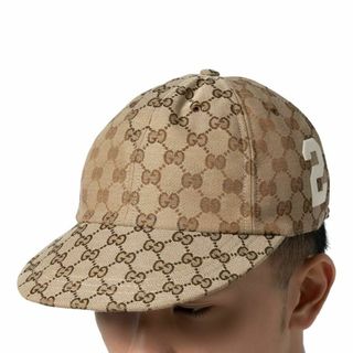GUCCI - 13 GUCCI 751400 ベージュ GG柄 キャップ size XL の通販 by