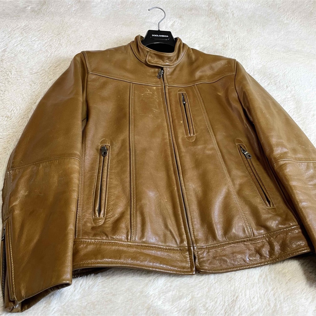 UNIQLO - 希少 オールド ユニクロ UNIQLO キャメル シングル レザー