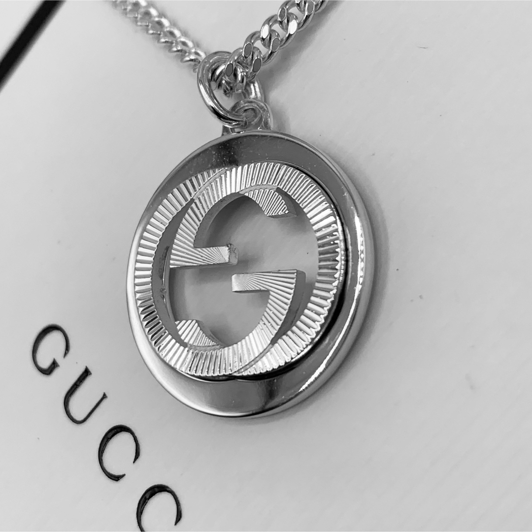 GUCCI - 鏡面仕上 美品 希少 GUCCI インターロッキングG ギョーシェ