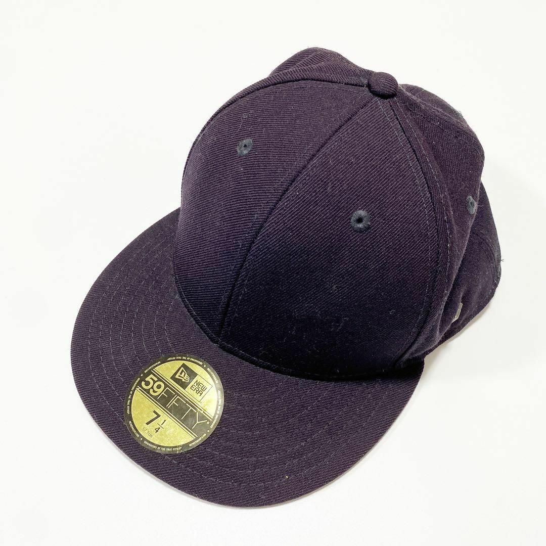 NEW ERA - ニューエラNEW ERA無地キャップ帽子ネイビーハット7-1/4