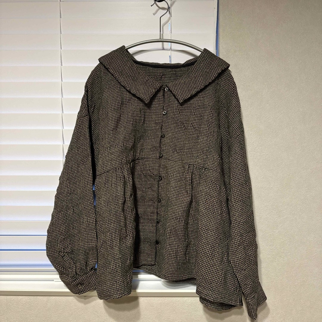 nest Robe - 【上下セット】ウールコットンチェックブラウス、ウール