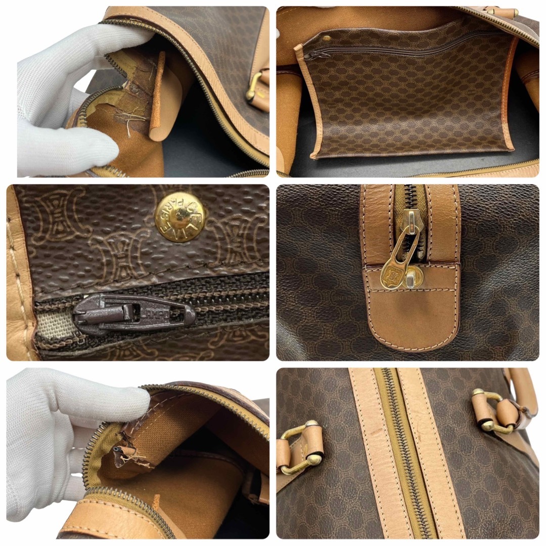 CELINE - セリーヌ マカダム柄 トリオンフ ボストンバッグ 男女可 大