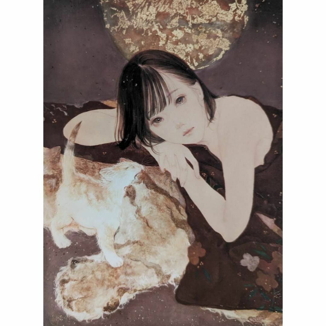 高久梓、「眈々と」、希少画集・額装画、日本製・新品額縁にて額装致し